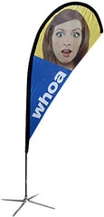 Custom Printed Full Color TEARdrop Banners and Banner Stand